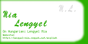 mia lengyel business card